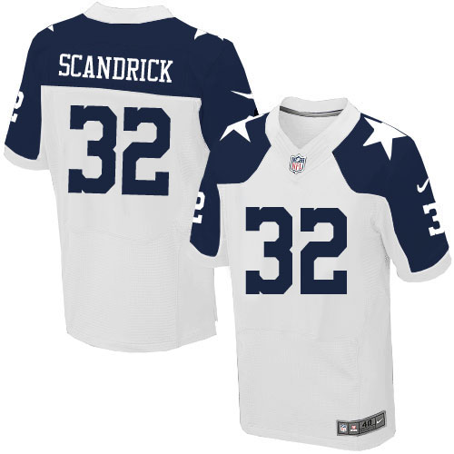 Men's Elite Orlando Scandrick Nike Jersey White Alternate - #32 Throwback NFL Dallas Cowboys